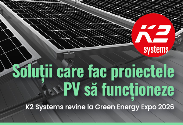 Soluții care fac proiectele PV să funcționeze: K2 Systems revine la Green Energy Expo 2026
