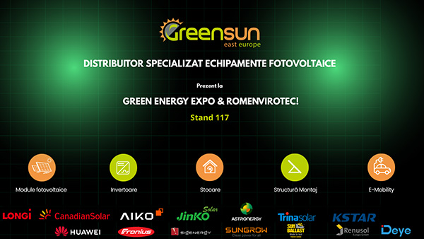 Greensun este prezent la GREEN ENERGY & ROMENVIROTEC 2026