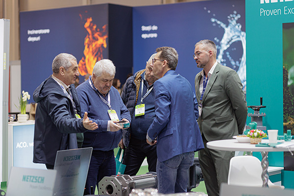 Visitors in the Water Exhibition Area — stands and B2B meetings